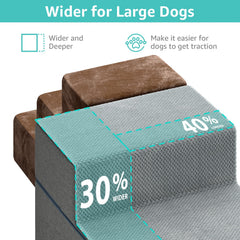 YENING dog stairs side view showing stable frame and grip