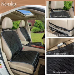 YESYEES dog front seat cover strap system keeps the protector secure during travel