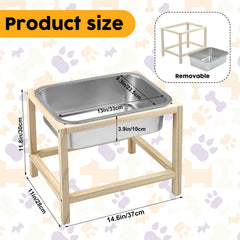 YEXEXINM 2-gallon stainless steel dog bowl balances large breeds hydration
