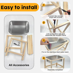 YEXEXINM raised feeding station assembly for easy setup