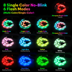 YFbrite dog leash with 15 flashing modes for customizable visibility.