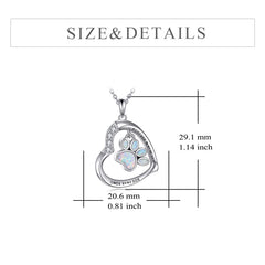 YFN paw urn necklace chain length shown for comfortable daily wear.