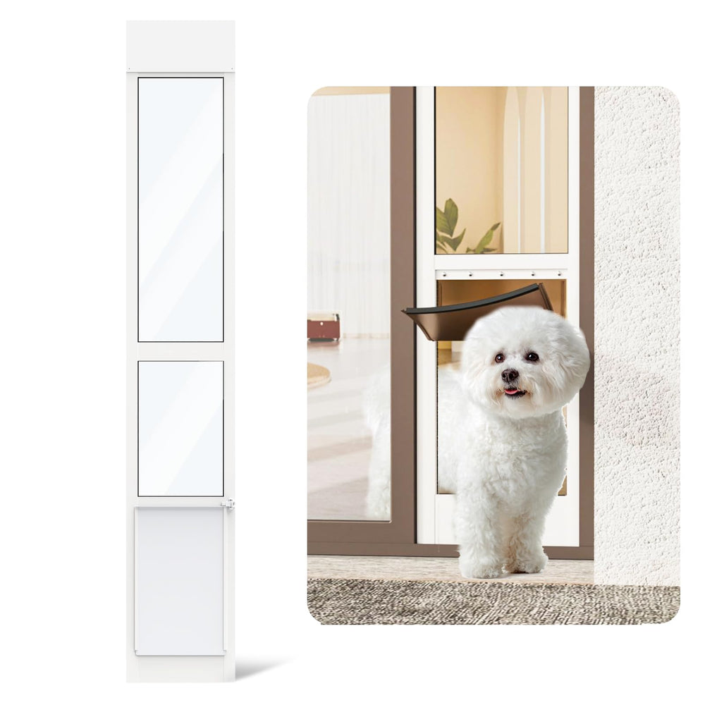 YGNNJY doggy door sliding door insert showing secure track integration for pets