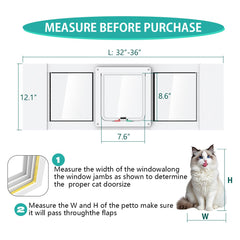 YGNNJY quick-fit window insert shows adjustable width 32-36 inches