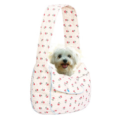 YHSHYZH floral pet carrier sling white for comfortable hands-free travel with small dogs