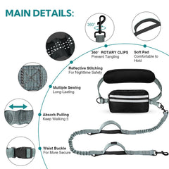 Yicostar double metal hooks enhance secure, connected dog walks.