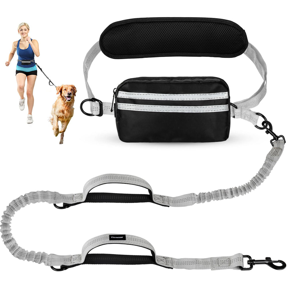Yicostar hands-free leash with padded waist belt, comfortable support during walks