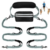 Yicostar hands free leash with pouch in use for hands-free walking