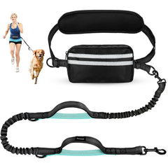 Yicostar hands-free dog leash waist belt in mint green for secure, comfortable control