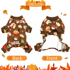 Yikeyo dog PJs with pumpkin pattern for fall celebrations