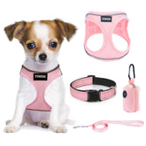 Arnés YIMEIS para perro de malla respirante en rosa, comodidad para paseos diarios.