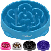 YINEYA 4 Cups Slow Feeder Bowl top view shows maze design for slower eating