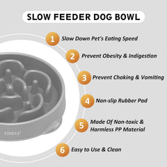 YINEYA anti-slip base keeps bowl stable during mealtime