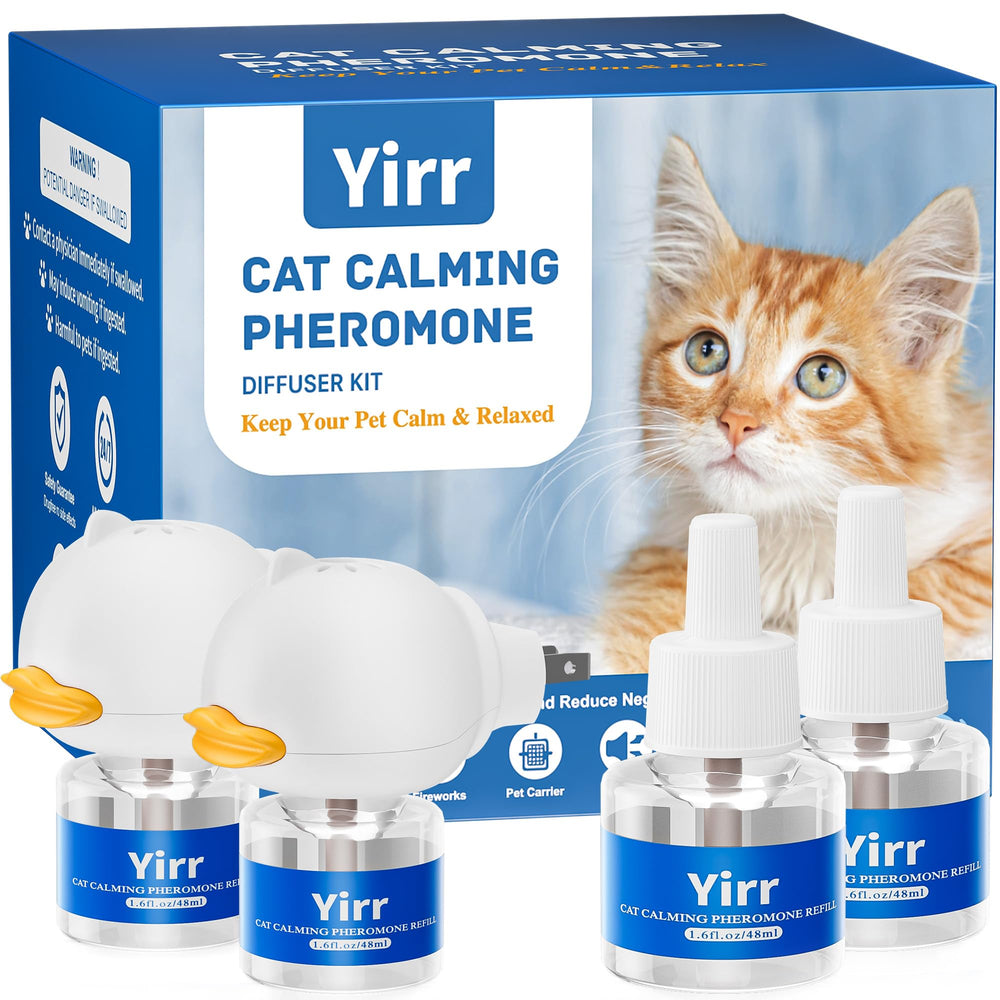 Yirr cat calming diffuser front view offers discreet calming for anxious cats.