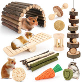 YIXUND 12-chew-toys variety for hamster enrichment and play.