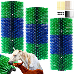 Yiyiring livestock scratching brush blue front view for thorough grooming and comfort