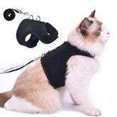 Arnés ajustable de YIZHI MIAOW para gato con malla transpirable y ajuste cómodo.