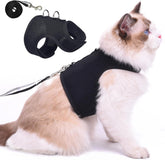 YIZHI MIAOW cat harness medium front view showing escape-proof comfort for calm outdoor walks