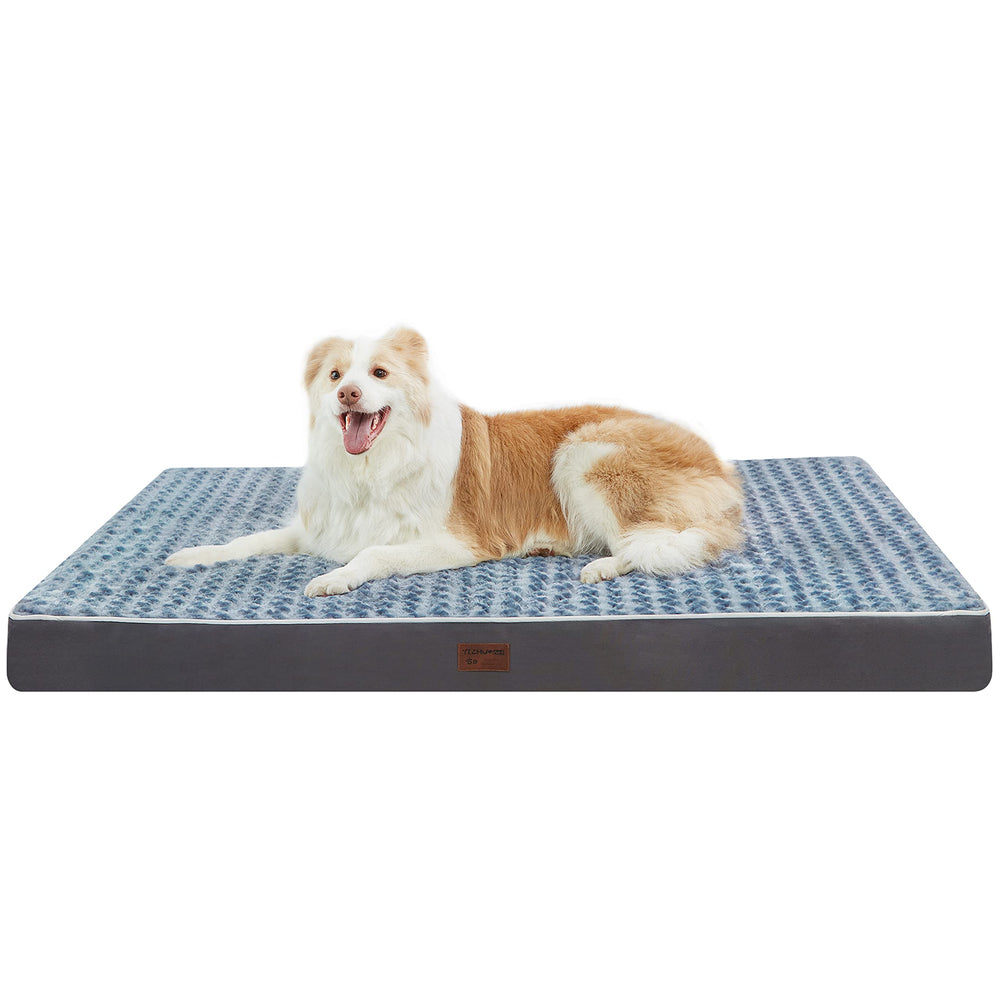 YIZHUOPET rose-plush-cover dog bed for large dogs