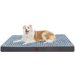 YIZHUOPET rose-plush-cover dog bed for large dogs