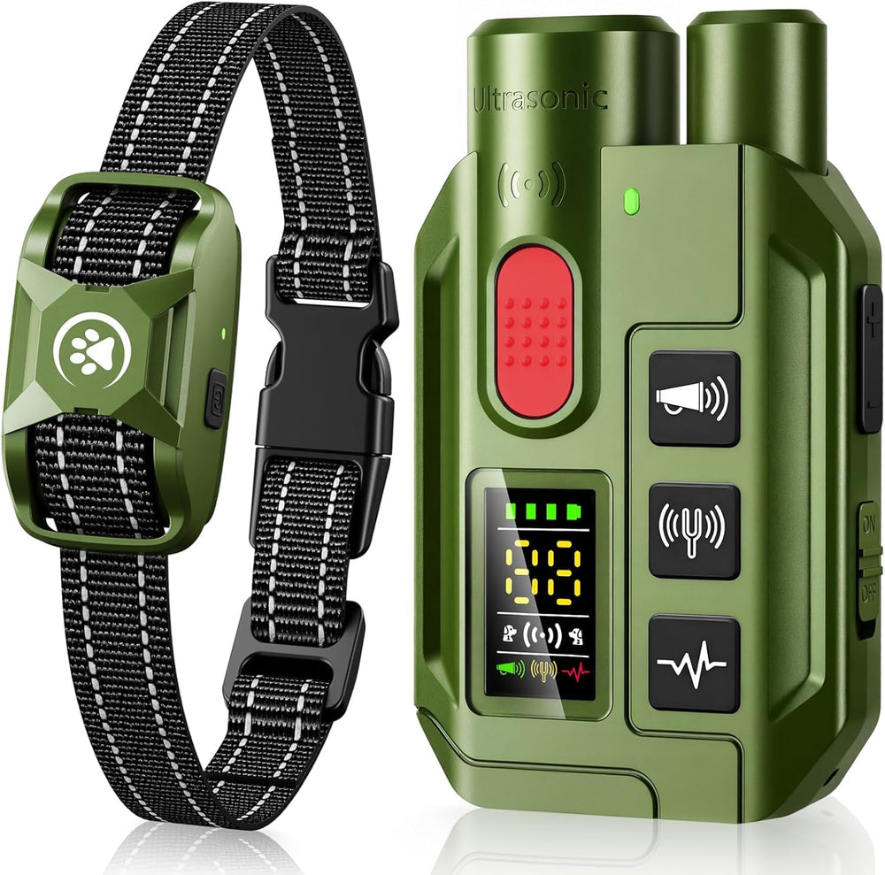 YJWFHPU 2in1 dog shock collar front view demonstrates ready-for-training design for all dog sizes.