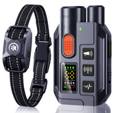 YJWFHPU dog shock collar remote front view for simple training control during outdoor walks.