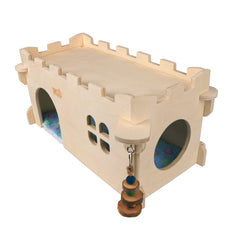 YKD Castle Chinchilla House roof view invites enrichment and snack placement during play