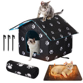 Ylinge outdoor cat house foldable, portable shelter for cats and small dogs.