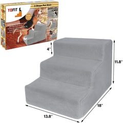 YOFIT Doggy Steps foldable design shows compact storage feature.