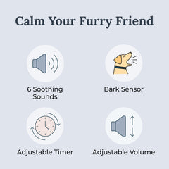 Yogasleep Pawzz bark sensor activates calming sounds during barking episodes