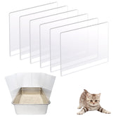 YOILES cat litter box pee shields front view showing splash containment