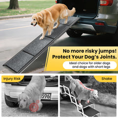 YOOKESEN dog ramp wide 17.3-inch surface supports turns with ease