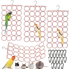 Yopay 4-pack parrot bird swing toys for cage enrichment and play