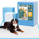 YOPETKI 60-count extra-large pee pads 28x34, close-up of absorbent core for quick liquid uptake