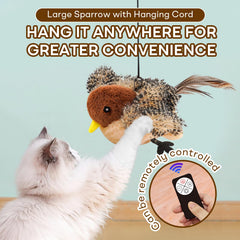 YoPoll bird toy real sounds engage curiosity and hunting-like play for cats.