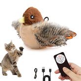 YoPoll interactive chirping bird toy with wings flapping, inviting active play and pursuit.