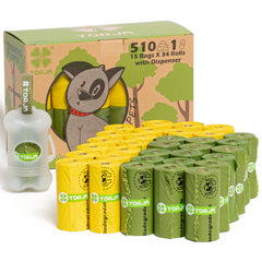 YORJA dispenser with dog poop bags for quick cleanup on walks