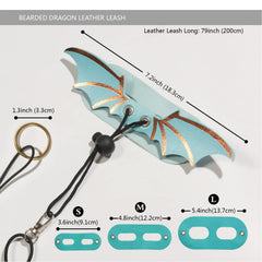 Yosadol bearded dragon harness blue batwing design offers comfortable control during strolls