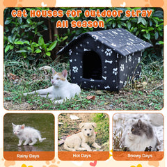 Youdaju outdoor cat house folded-compact demonstrates travel-friendly portability