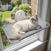 Youmtool cat window bed with industrial suction cup securely mounting sunny lounging