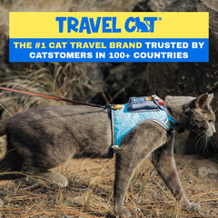 Your Cat Backpack Pathfinder pocket closure closeup showing GPS pocket secure carry