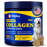 YoYoBay collagen dogs soft chews closeup highlights texture for coat health
