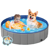 YSJILIDE dog pool collapsible-assembled for safe cooling after outdoor play.