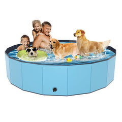 YSJILIDE foldable dog pool assembly view for quick setup and storage.