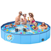 YSJILIDE foldable dog pool with expanded sides for cooling play.