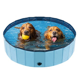 YSJILIDE portable dog pool in blue, ideal for outdoor cooling and play