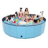 YSJILIDE portable dog pool blue side view highlights easy transport