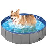YSJILIDE portable dog pool outdoor-swim demonstrates easy setup for backyard cooling and play.