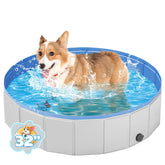 YSJILIDE portable dog pool collapsed for easy transport and storage.