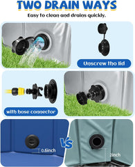 YSJILIDE PVC dog pool side view showing sturdy walls